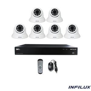 Infilux 8-Channel 3.6 6 Dome Camera Bundle