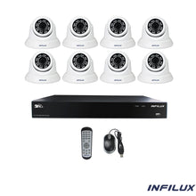 Infilux 8-Channel 3.6mm 8 Dome Camera Bundle