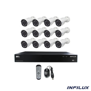 Infilux 16-Channel NVR Bundle with 12 3.6mm Bullet Cameras