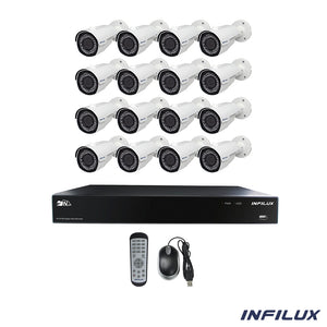 Infilux 16-Channel NVR Bundle with 16 3.6mm Bullet Cameras